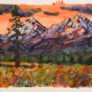 Alpenglow on the Sisters (Original)